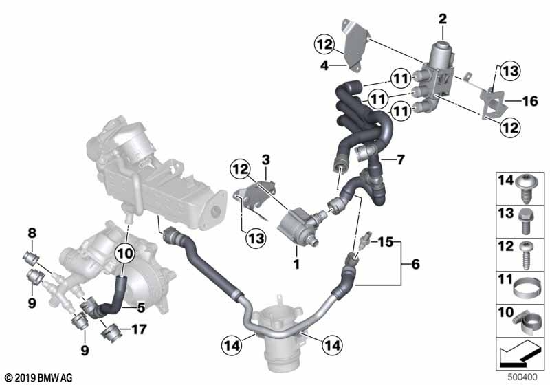 Genuine BMW 11538573156 F26 F07 F25 Coolant Hose (Inc. 535dX, X5 40dX & 530dX) | ML Performance UK Car Parts
