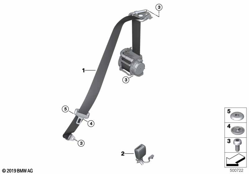 Genuine BMW 72117491730 G14 Upper Belt Rear Right ELFENBEINWEISS (Inc. M850iX, 840i & 840iX) | ML Performance UK Car Parts