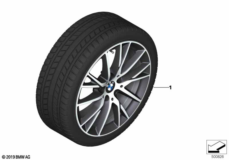 Winter wheel with tire Y-spoke 489 - 17