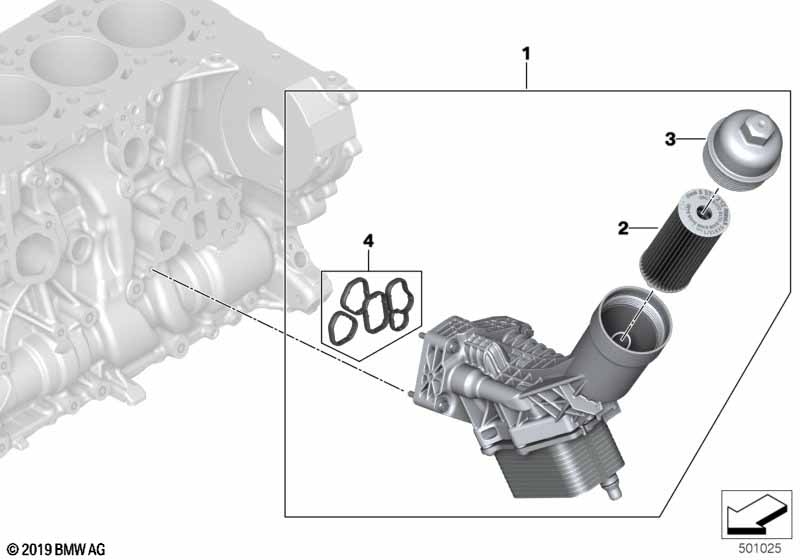 Genuine BMW 11428580417 G30 G20 G31 Oil Filter (Inc. 318d, 520d & X3 18d) | ML Performance UK Car Parts