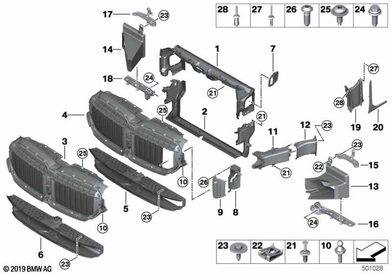 Genuine BMW 51139465292 G11 Air Flaps, Upper NIVI (Inc. 750LiX, Alpina B7 & 745Le) | ML Performance UK Car Parts