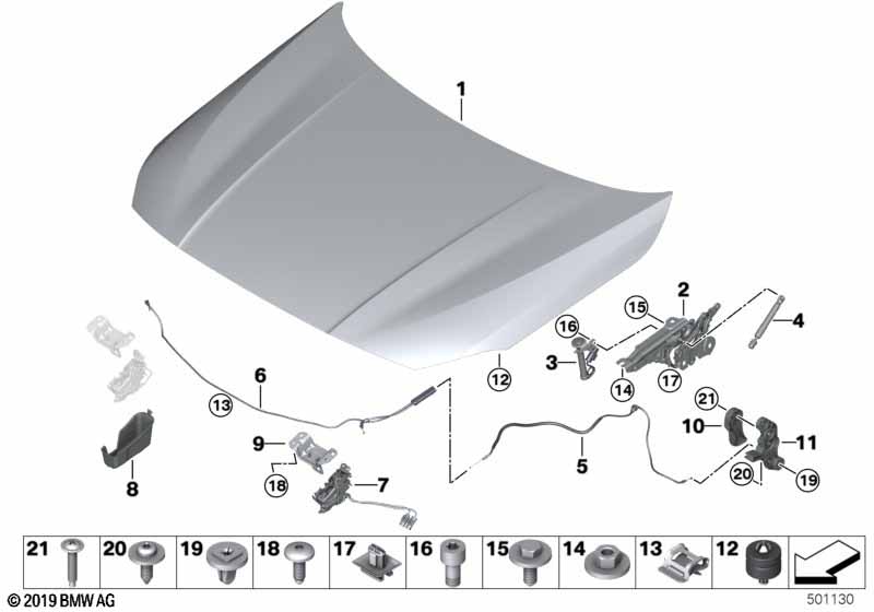 Hood / mounted parts
