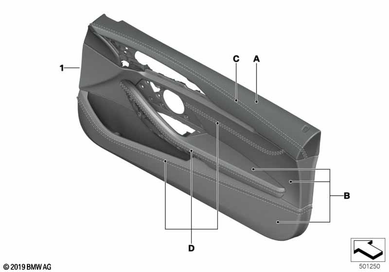 Genuine BMW 51417996771 G14 G15 Door Panel, Leather, Front Left INDIVIDUAL (Inc. 840dX, M850iX & 840iX) | ML Performance UK Car Parts