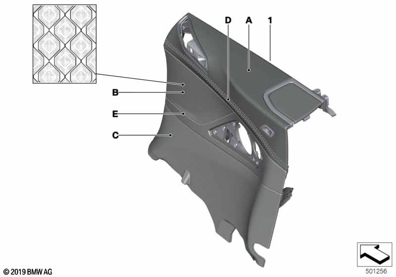 Individual side trim, all-leather