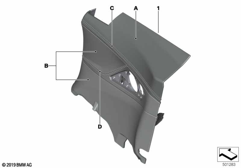Genuine BMW 51437996773 G15 Lateral Trim Panel Leather Rear Left INDIVIDUAL (Inc. 840dX, 840iX & M850iX) | ML Performance EU Car Parts