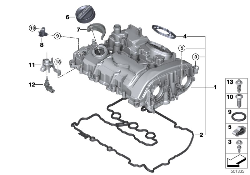Genuine BMW 11122404440 I12 Cylinder Head Cover (Inc. i8) | ML Performance UK Car Parts