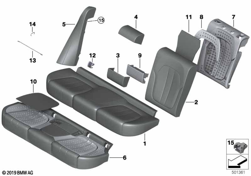 Genuine BMW 52107443493 G05 Seat Heating Seat Cushion Surface Left (Inc. X5 25dX, X5 M50dX & X5 30dX) | ML Performance UK Car Parts