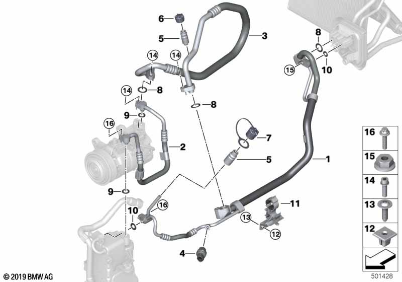 Genuine BMW 64508053487 Refrigerant Line, Dual Line R1234YF (Inc. X3 M & X4 M) | Duco Car Parts UK Car Parts
