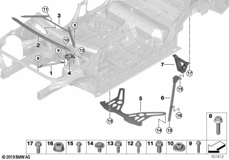 Genuine BMW 51618075316 Strut Brace (Inc. X3 M & X4 M) | ML Performance UK Car Parts
