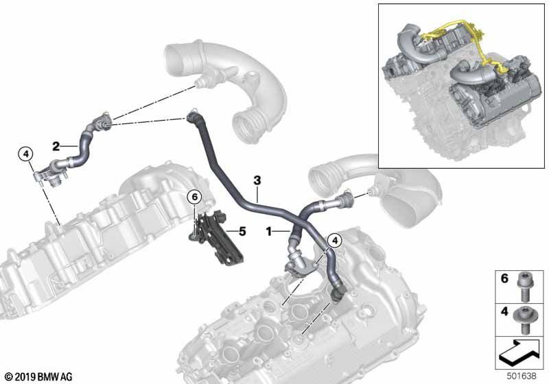 Genuine BMW 11158669133 G14 G15 Vent Pipe ZYL. 5-8 (Inc. 750LiX, Alpina B7 & M850iX) | ML Performance EU Car Parts
