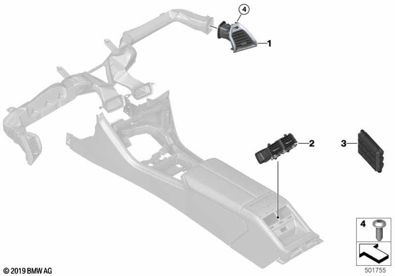 Genuine BMW 64226805805 F93 G16 G14 Fresh Air Grille, Left (Inc. 840dX, 840i & M850iX) | ML Performance EU Car Parts