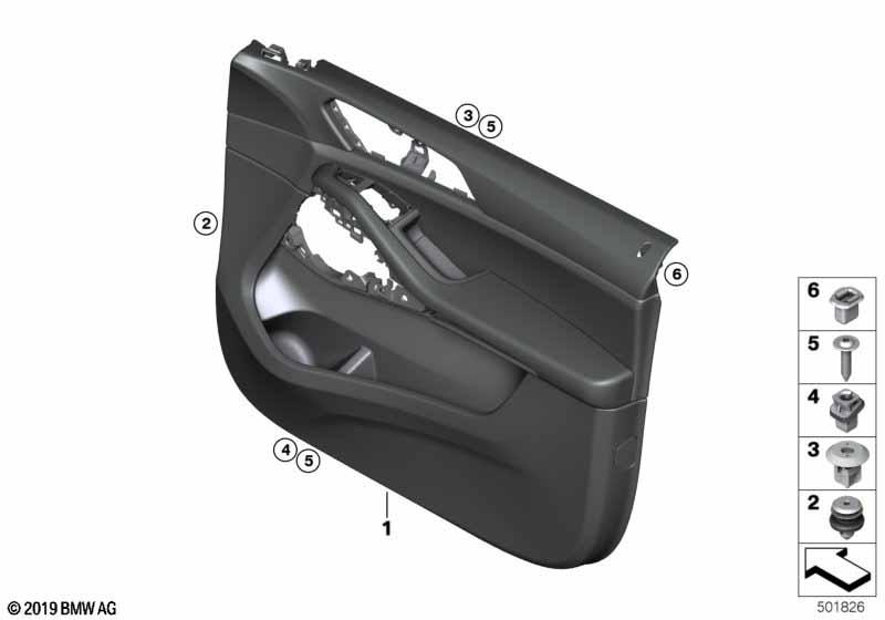 Genuine BMW 51419473856 G05 G07 Door Trim Panel, Front Right SCHWARZ (Inc. X5) | ML Performance EU Car Parts