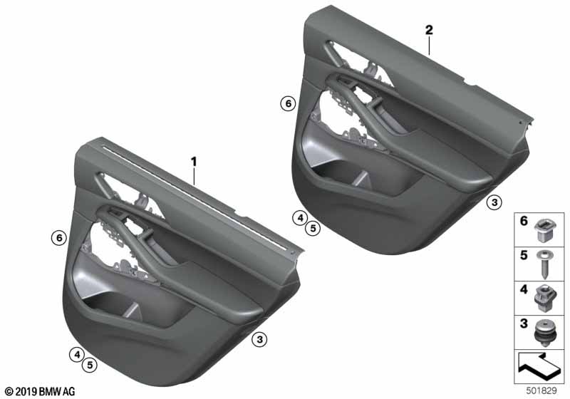 Genuine BMW 51429474197 G05 Door Trim Panel, Rear, Left TARTUFO (Inc. X5 40i, X5 M50dX & X5 45eX) | ML Performance UK Car Parts