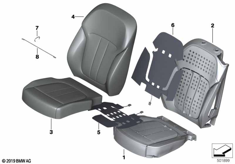 Genuine BMW 52107488236 G07 Heater Element Backrest (Inc. X7 40iX, X7 M50dX & X7 50iX) | ML Performance UK Car Parts