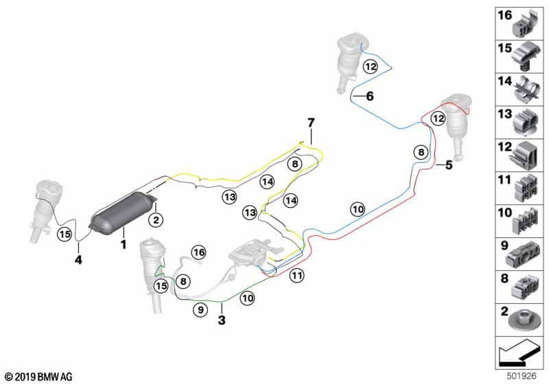 Genuine BMW 37106888628 G07 G05 G06 Line Clip 6 Times (Inc. X5 & X7 30dX) | ML Performance EU Car Parts