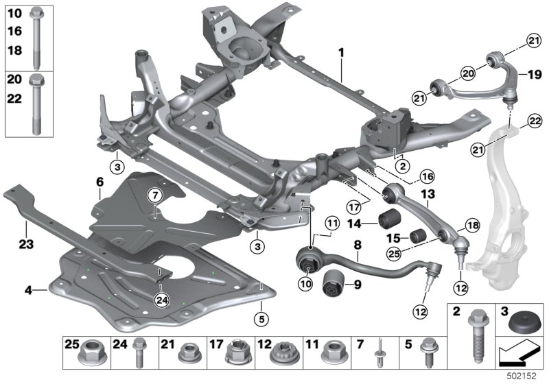 Genuine BMW 31126864821 F15 F16 Wishbone, Bottom, With Rubber Mount Left (Inc. X5) | ML Performance UK Car Parts