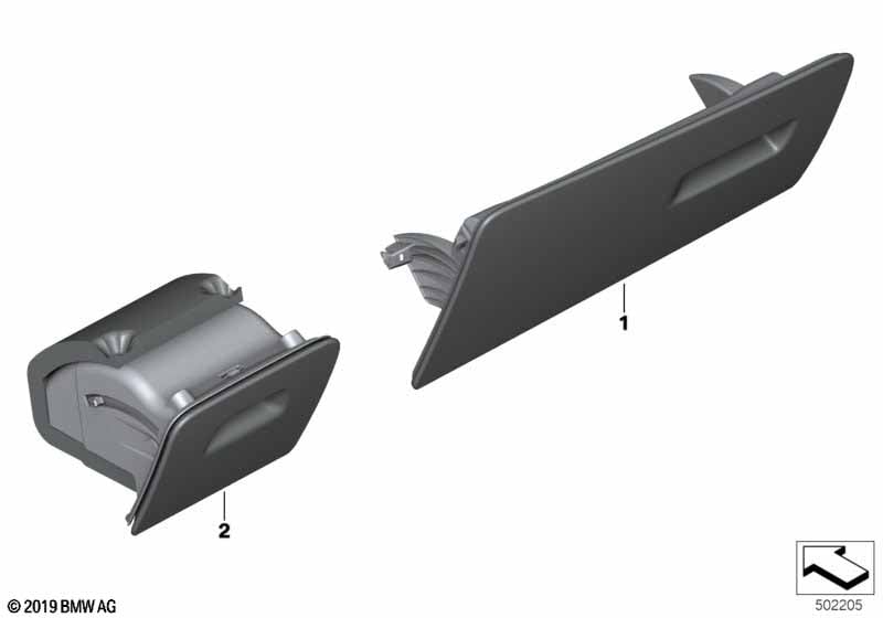 Genuine BMW 51457998099 G06 G05 G07 Lid, Glove Box, Leather TARTUFO (Inc. X5) | ML Performance UK Car Parts