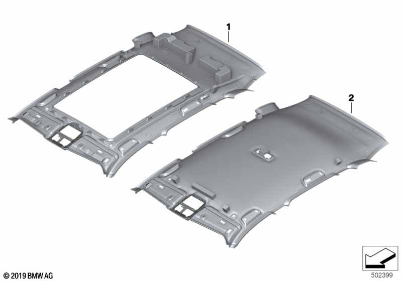 Genuine BMW 51447997803 G05 Roofliner Panorama Glass Roof Alcantara ELFENBEINWEISS (Inc. X5) | ML Performance UK Car Parts