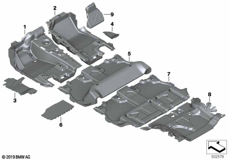 Genuine BMW 51477480368 G05 Floor Covering Rear ANTHRAZIT (Inc. X5) | ML Performance EU Car Parts