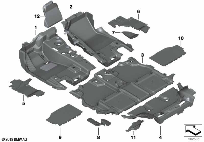 Genuine BMW 51477941077 G07 Carpet, Rear, 3Rd Seating Row ANTHRAZIT (Inc. X7) | ML Performance EU Car Parts