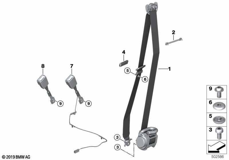 Genuine BMW 07147077846 Fillister Head Screw With Collar M6X10 (Inc. One 55kW) | ML Performance EU Car Parts