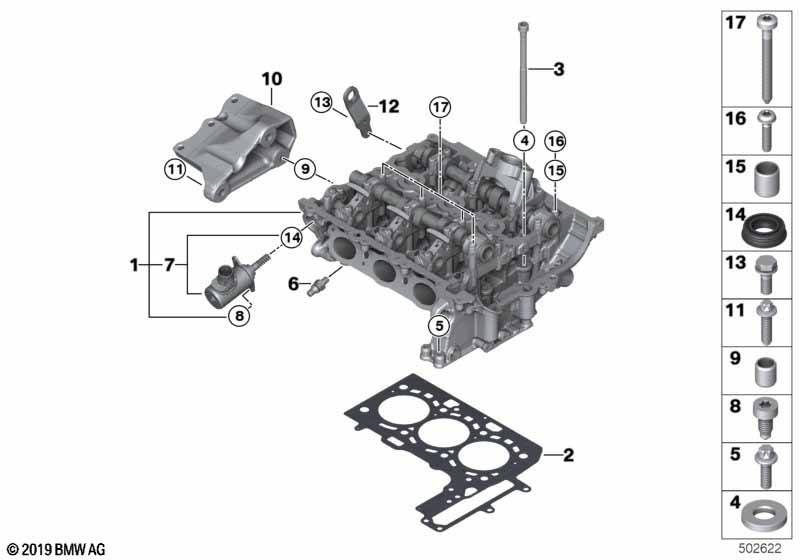 Genuine BMW 11128627106 F48 Cylinder Head Gasket Asbestos-Free 1,00mm (+0,3) (Inc. X1 18i, One & Cooper) | ML Performance UK Car Parts
