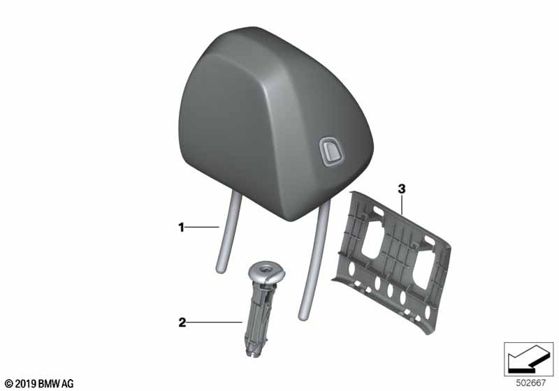 Genuine BMW 52108746039 G21 G20 G01 Headrest Leather SCHWARZ (Inc. 320d, 330i & 320i 1.6) | ML Performance EU Car Parts