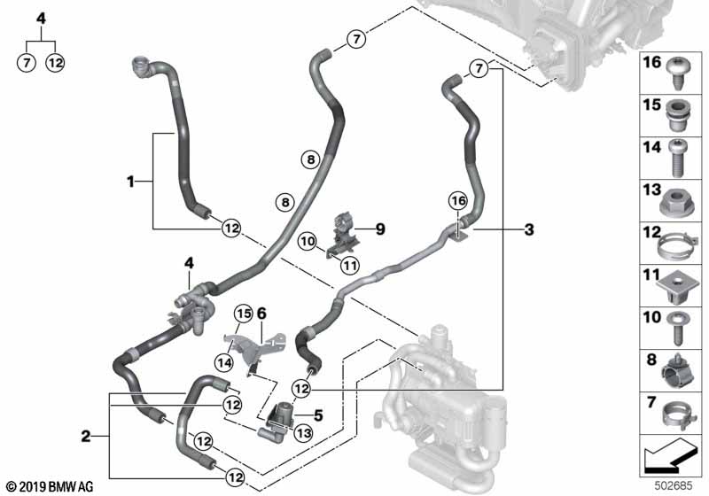 Genuine BMW 11519488175 G07 G06 G05 Bracket Coolant Relay Valve (Inc. X5 M50iX, X7 M50iX & X6 M50iX) | ML Performance UK Car Parts