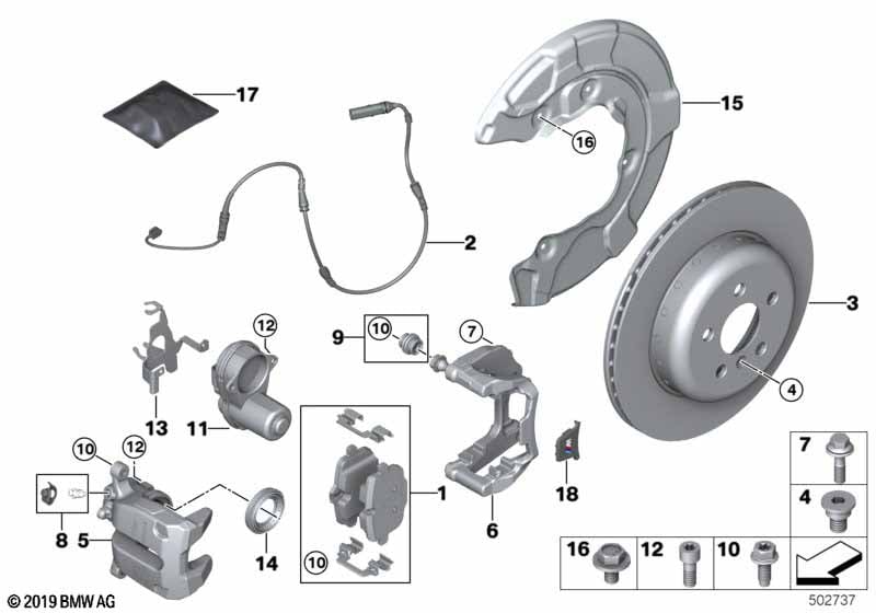Rear wheel brake
