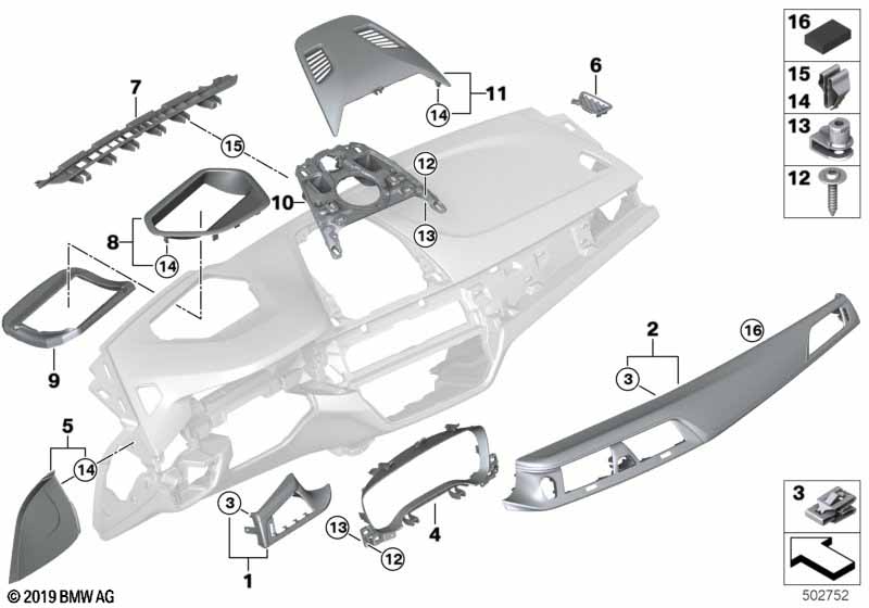 Genuine BMW 51459378565 G31 F90 G30 Trim Piece For Head-Up Display SCHWARZ (Inc. M550dX, M5 & 530d) | ML Performance UK Car Parts