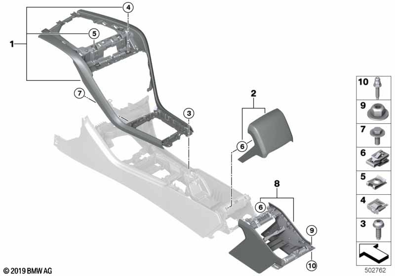 Genuine BMW 51166996375 G14 F92 G15 Cover Centre Console, Rear TARTUFO (Inc. M850iX, 840i & M8) | ML Performance UK Car Parts
