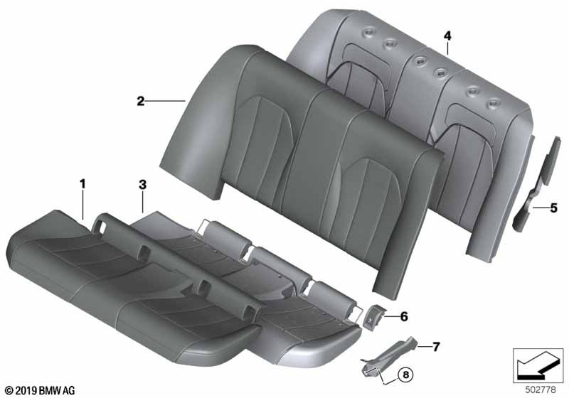 Genuine BMW 52209108438 G20 G21 Cover Isofix Right SCHWARZ (Inc. M340i, 330iX & 320dX) | ML Performance EU Car Parts