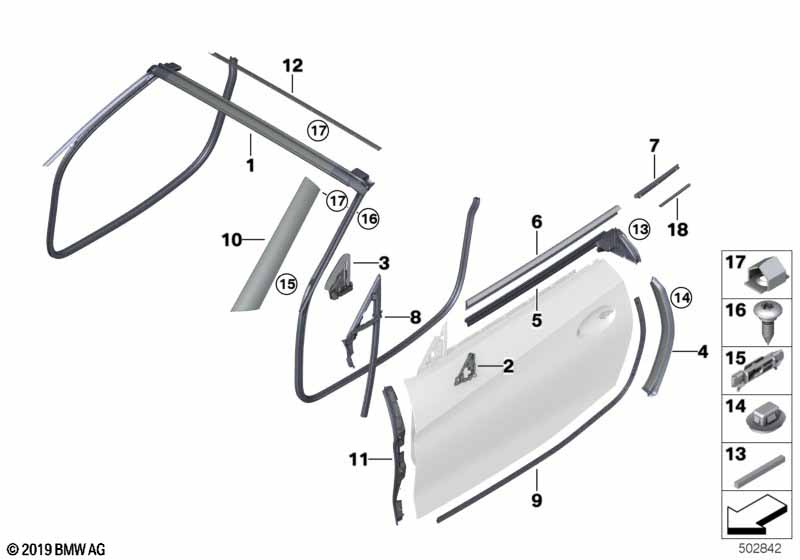 Genuine BMW 51338073975 G29 Shaft Cover Front Door Left (Inc. Z4 30i, Z4 M40i & Z4 20i) | ML Performance UK Car Parts