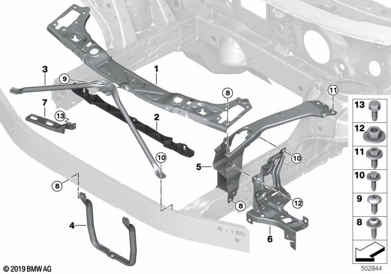 Genuine BMW 51649498330 F48 Support Right (Inc. X1 20dX, X1 28iX & X1 18d) | ML Performance UK Car Parts