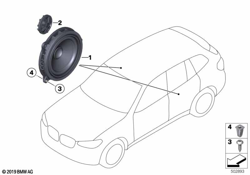 Genuine BMW 65136813597 G07 G01 Tweeter TOP-HIFI-SYSTE (Inc. X6 40iX, X7 50iX & X5 M50dX) | ML Performance UK Car Parts