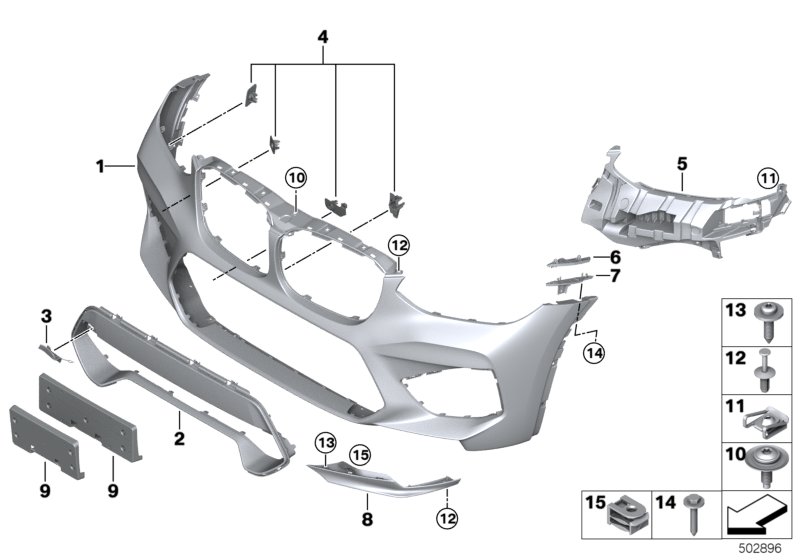 Genuine BMW 51118082473 Trim Cover, Bumper, Primed, Front M ECE ICAM | ML Performance UK Car Parts