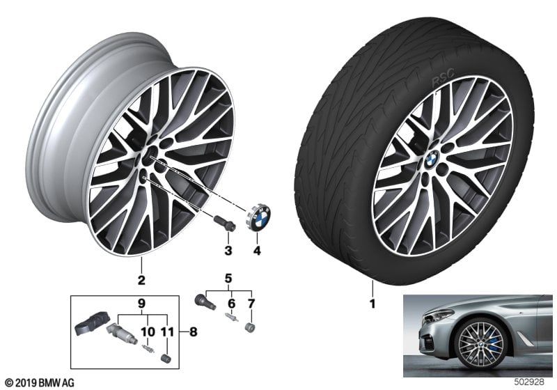 BMW kolo LK křížový paprsek 636 – 20