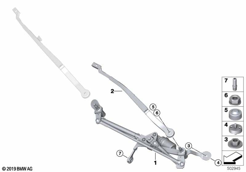 Genuine BMW 61617399004 G01 Wiper System, Complete (Inc. X4 25dX, X4 20dX & X3 30iX) | ML Performance UK Car Parts