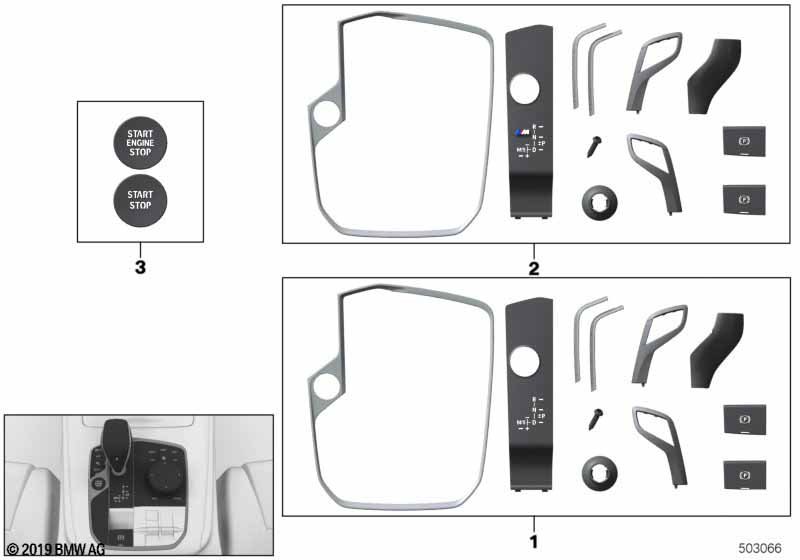 Genuine BMW 61319475061 G15 G07 G05 Repair Kit, Trim, Central 