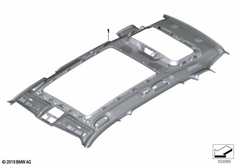 Genuine BMW 51447997826 G07 Rooflin.Panor.Gl.Roof Audio, Alcantara ELFENBEINWEISS (Inc. X7 50iX, X7 M50iX & X7 40iX) | ML Performance UK Car Parts