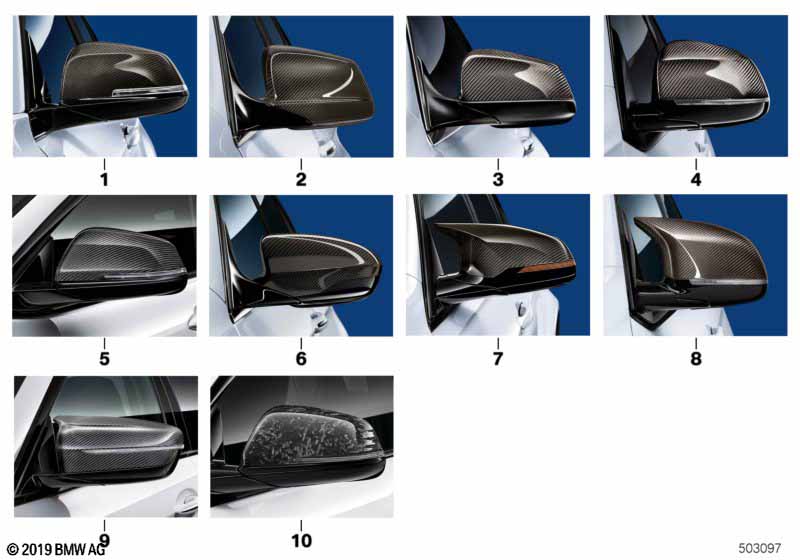 M Performance exterior mirror flaps