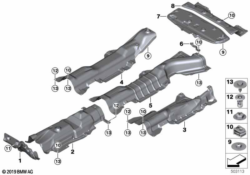 Genuine BMW 51487467972 F44 Heat Insulation, Bumper, Rear (Inc. 218i, 228iX & 220d) | ML Performance UK Car Parts