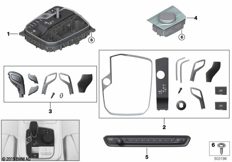 Genuine BMW 61319475057 G16 G14 G15 Repair Kit Gearshift Lever Knob (Inc. M850iX, 840i & 840iX) | ML Performance UK Car Parts