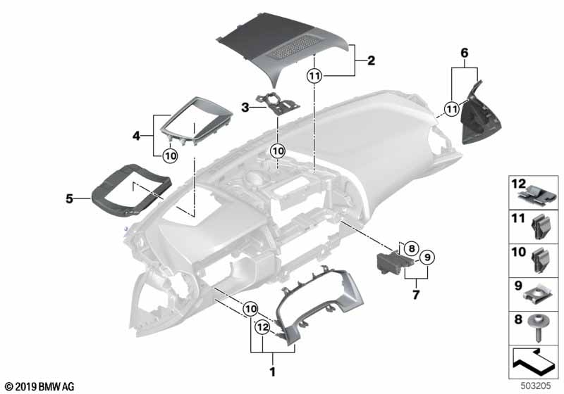 Genuine BMW 65139867047 G14 G15 F91 Cover, Center Speaker B&W (Inc. 840dX, 840i & 840iX) | ML Performance EU Car Parts