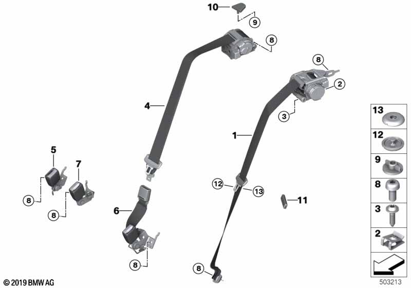Genuine BMW 72119484959 F93 G16 Lower Belt Rear Center BLACK (Inc. 840i, M8 & 840iX) | ML Performance UK Car Parts