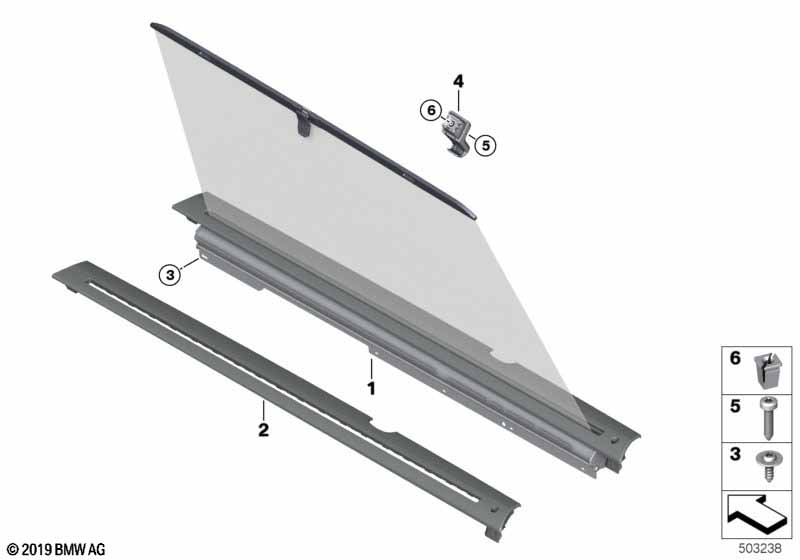 Genuine BMW 51356997698 G05 Right Sun Blind Cover (Inc. X5) | ML Performance UK Car Parts