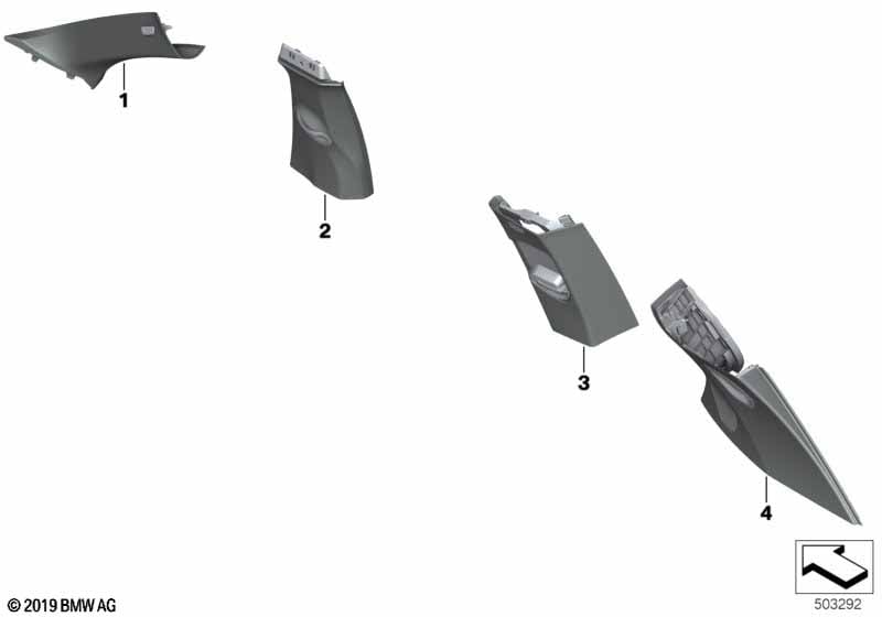 Genuine BMW 51437994315 G07 D-Pillar Trim, Alcantara Left ELFENBEINWEISS (Inc. X7 M50iX, X7 40iX & X7 M50dX) | ML Performance UK Car Parts