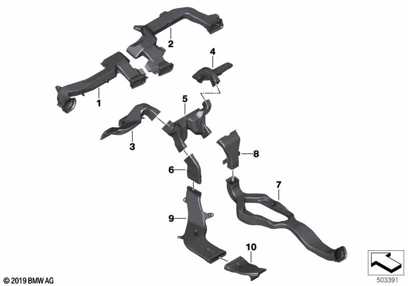 Genuine BMW 64229350942 F46 Adapter For Rear Footwell Duct (Inc. X1 & X2 16d) | ML Performance EU Car Parts