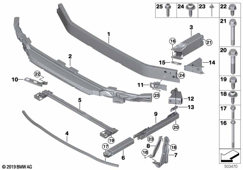 Genuine BMW 51117954919 Vertical Connection, Left (Inc. X1) | ML Performance EU Car Parts