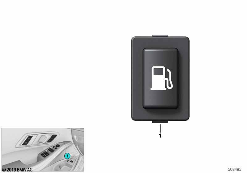 Switch for fuel cover lock
